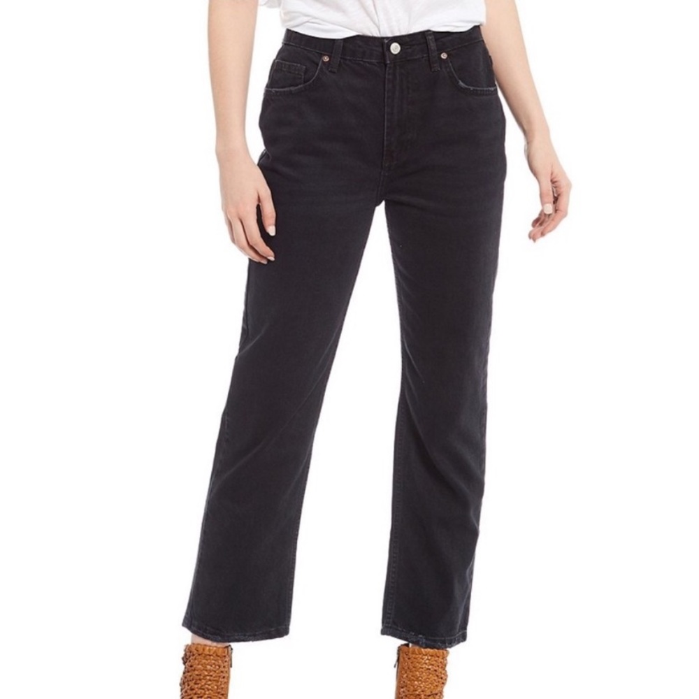 NWT We the Free Dakota Straight Leg Black Jeans 30